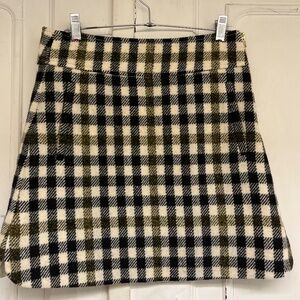 J crew plaid wool miniskirt